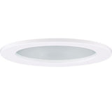 ELCO Lighting EL1412SH 4" Adjustable Shower Trim with Clear Reflector and Frosted Lens Trim White Lexan