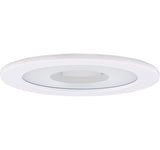 ELCO Lighting EL1415SH 4" Shower Trim with Clear Reflector and Frosted Glass Pinhole Trim White Lexan