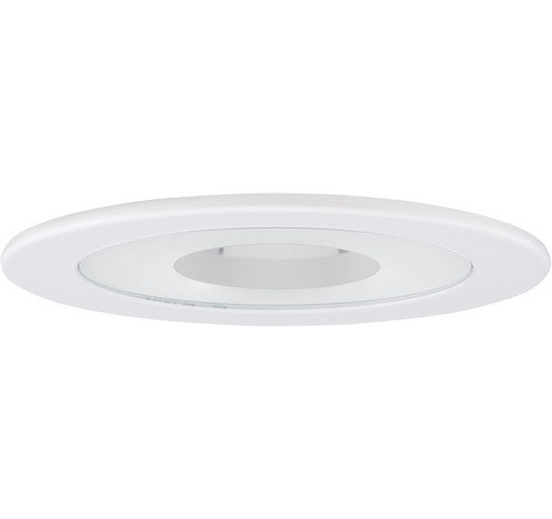 ELCO Lighting EL1415W 4" Shower Trim with Clear Reflector and Frosted Glass Pinhole Trim White