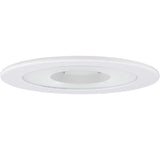 ELCO Lighting EL1415W 4" Shower Trim with Clear Reflector and Frosted Glass Pinhole Trim White