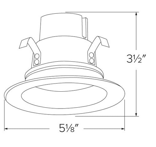 ELCO Lighting EL14140W 10W 4 Inch LED Bi-Pin Retrofit Insert Reflector Trims White Finish 4000K