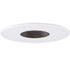4" black pinhole with baffle trim, white ring; ELCO Lighting EL1423B adjustable recessed LED fixture.