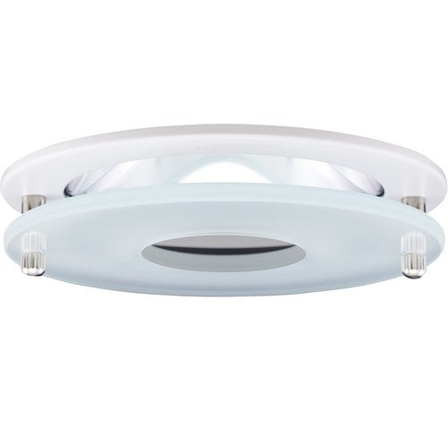 ELCO Lighting EL1426W 4" Chrome Reflector with Suspended Frosted Glass Trim White Ring