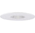 White 4" adjustable pinhole LED recessed lighting trim with reflector; sleek, rounded design for damp locations.