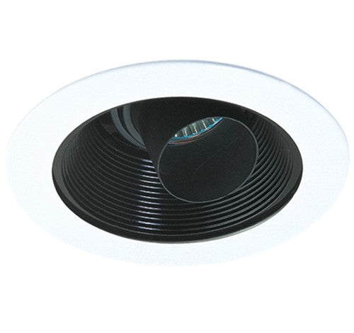 ELCO Lighting EL1431B 4" Adjustable Spot Baffle Trim Black with White Ring