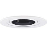 ELCO Lighting EL1433B 4" Gimbal Ring with Baffle Trim Black with White Ring