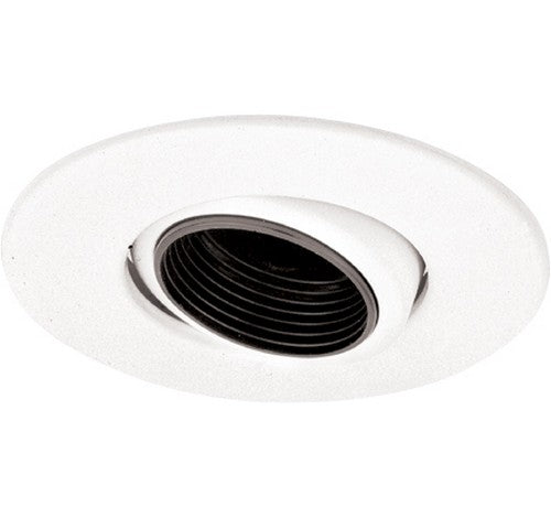 ELCO Lighting EL1434WB 4" Gimbal Ring with Deep Baffle Trim Black with White Ring