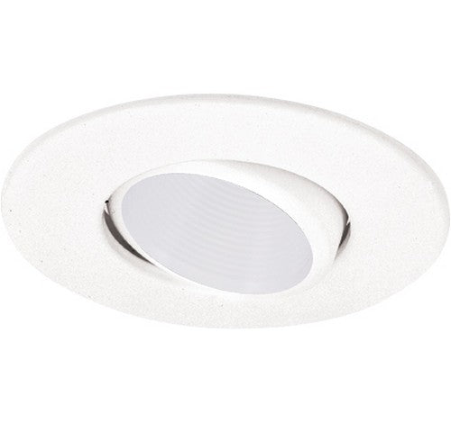 ELCO Lighting EL1434WW 4" Gimbal Ring with Deep Baffle Trim All White