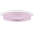 4" Red frosted glass trim LED recessed light with a white outer ring, designed for MR16 lamps.