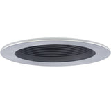 ELCO Lighting EL1493BN 4" Adjustable Step Baffle Trim Black with Nickel Ring