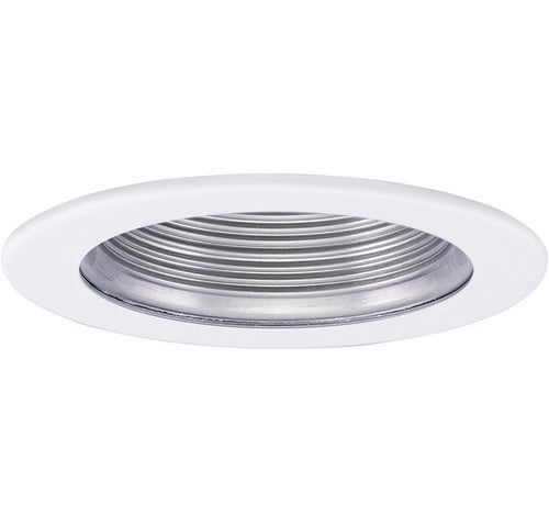 ELCO Lighting EL1493NW 4" Adjustable Step Baffle Trim Nickel with White Ring