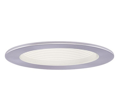 ELCO Lighting EL1493WN 4" Adjustable Step Baffle Trim White with Nickel Ring