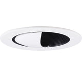 ELCO Lighting EL1495B 4" Adjustable Wall Wash with Baffle Trim Black with White Ring