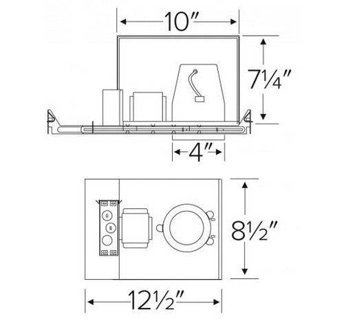 ELCO Lighting EL1499ICA-277 50W 4" Low Voltage Airtight IC Housing