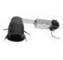 ELCO Lighting EL1499REA black metal housing with attached electronic transformer for MR16 bi-pin LED lamps.
