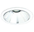 Gold adjustable reflector with white ring for recessed lighting, suitable for 6" housings.