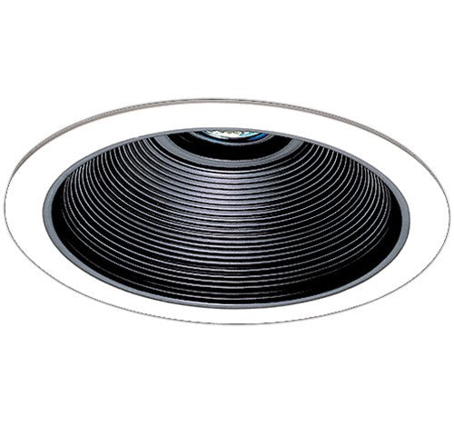 ELCO Lighting EL1530B 6" Adjustable Baffle Trim Black with White Ring