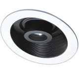 ELCO Lighting EL1610B 6" Sloped Adjustable Spot with Baffle Trim Black with White Ring