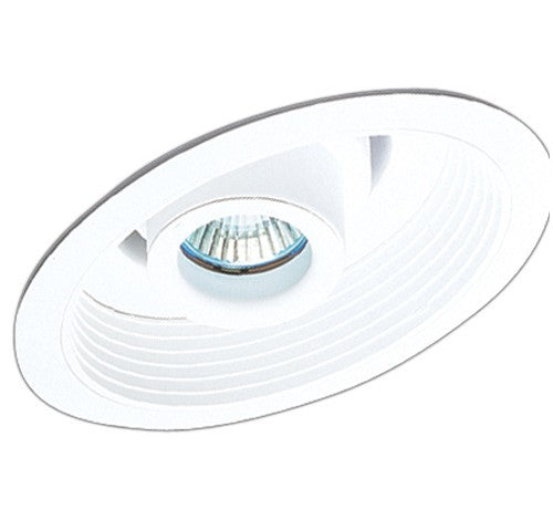 ELCO Lighting EL1610W 6" Sloped Adjustable Spot with Baffle Trim All White