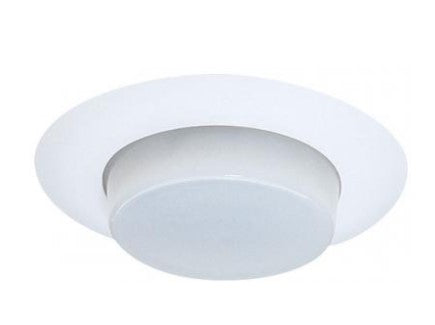 ELCO Lighting EL16KSH 6 Inches Shower Trim with Drop Opal Lens with Socket Bracket White Lexan Finish
