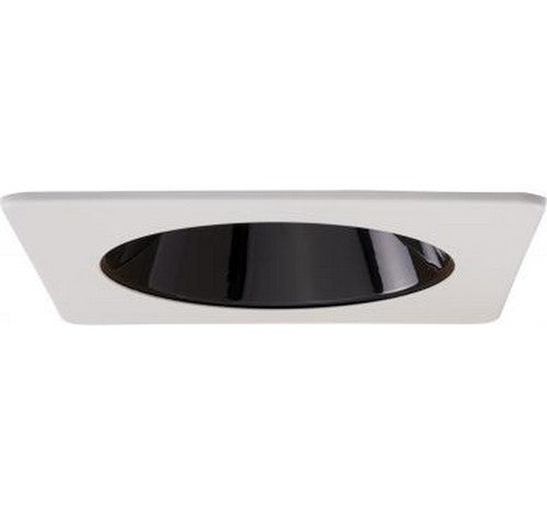 ELCO Lighting EL2322B 3" Die-Cast Square Adjustable Wall Wash Reflector Trim Black with White Ring
