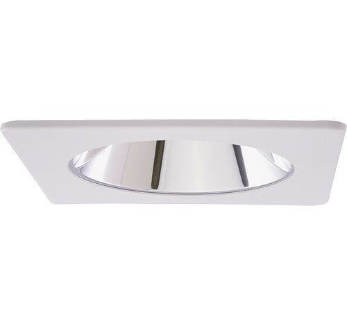 ELCO Lighting EL2322C 3" Die-Cast Square Adjustable Wall Wash Reflector Trim Chrome with White Ring