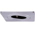 4" square nickel trim with adjustable rotatable aperture for LED recessed lighting, sleek metallic finish.