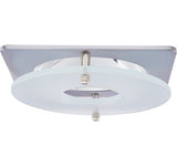 ELCO Lighting EL2426N 4" Square Suspended Frosted Glass Trim Chrome with Nickel Ring