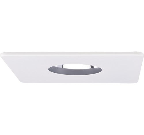 ELCO Lighting EL2429C 4" Square Adjustable Pinhole with Reflector Trim Chrome with White Ring