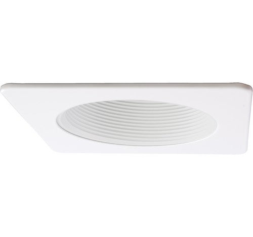 ELCO Lighting EL2434WW 4" Square Gimbal Ring with Deep Baffle Trim All White