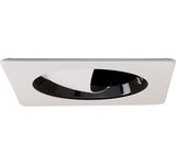 ELCO Lighting EL2445B 4" Square Adjustable Wall Wash Reflector Trim Black with White Ring