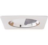ELCO Lighting EL2445C 4" Square Adjustable Wall Wash Reflector Trim Clear with White Ring