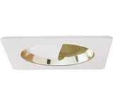 ELCO Lighting EL2445G 4" Square Adjustable Wall Wash Reflector Trim Gold with White Ring