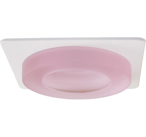 ELCO Lighting EL2452R 4" Frosted Glass Square Trim Red