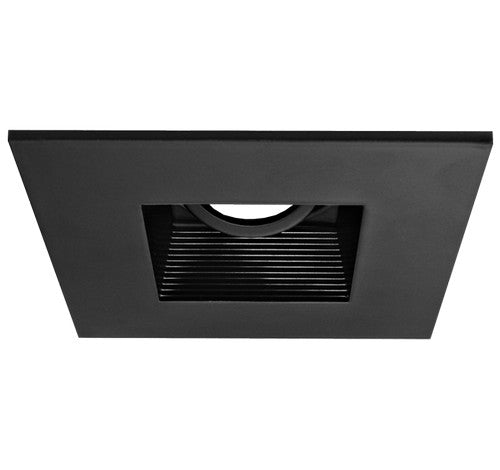 ELCO Lighting EL2484B 4" Die-Cast Aluminum Square Adjustable Baffle Trim All Black