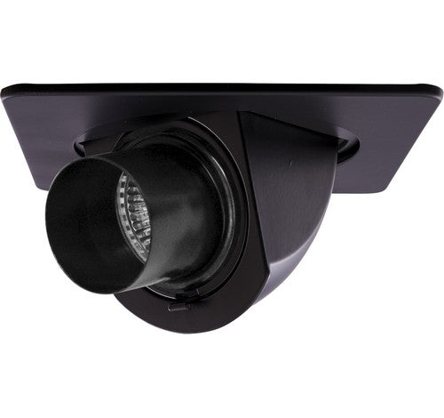 ELCO Lighting EL2487B 4" Square Adjustable Pull Down with Snoot Trim Black