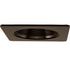 4" square bronze phenolic baffle trim for recessed lighting, featuring a textured baffle interior.