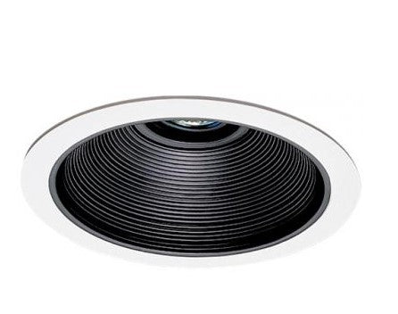 ELCO Lighting EL2530B 6 Inches Adjustable Baffle Trim Black with White Ring Finish