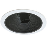 ELCO Lighting EL2531B 6" Baffle with Adjustable Cylinder Trim Black with White Ring