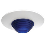 ELCO Lighting EL2553BL 6" Frosted Stepped Glass Trim Blue