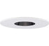 Black pinhole trim with white die-cast ring, ELCO Lighting EL2619WB, for LED recessed lighting.
