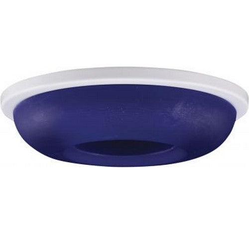 ELCO Lighting EL2652BL 3" Die-Cast Round Frosted Glass Trim Blue with White Ring