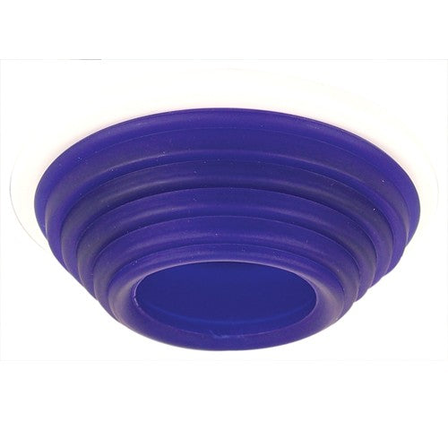 ELCO Lighting EL2653BL 3" Die-Cast Frosted Glass Accent Trim Blue with White Ring