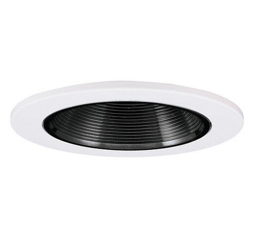 ELCO Lighting EL2693B 3" Die-Cast Adjustable Baffle Trim Black with White Ring