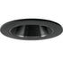 3" black die-cast adjustable baffle trim with ridged interior for glare reduction.
