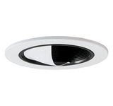 ELCO Lighting EL2695B 3" Adjustable Wall Wash Scoop with Baffle Trim Black with White Ring