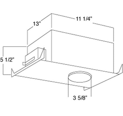 ELCO Lighting EL2699ICAS 50W 3" Low Voltage Shallow IC Housing