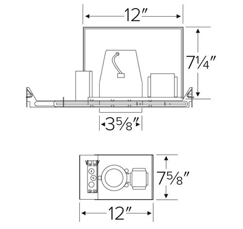 ELCO Lighting EL2699ICEA 3" Electronic Low Voltage Airtight IC Housing for MR16 Bi-Pin