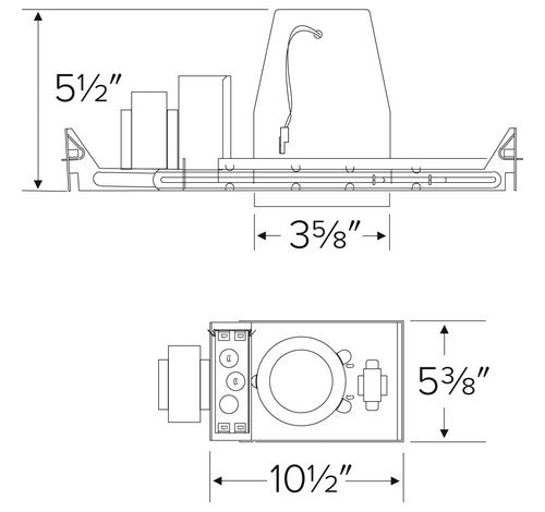 ELCO Lighting EL2699LDICA 12W 3 Inch New Construction Housing with Magnetic Transformer
