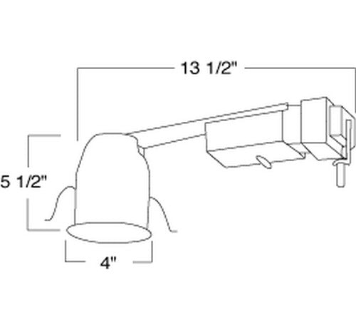ELCO Lighting EL2699RA 50W 3" Low Voltage Airtight Remodel Housing Magnetic
